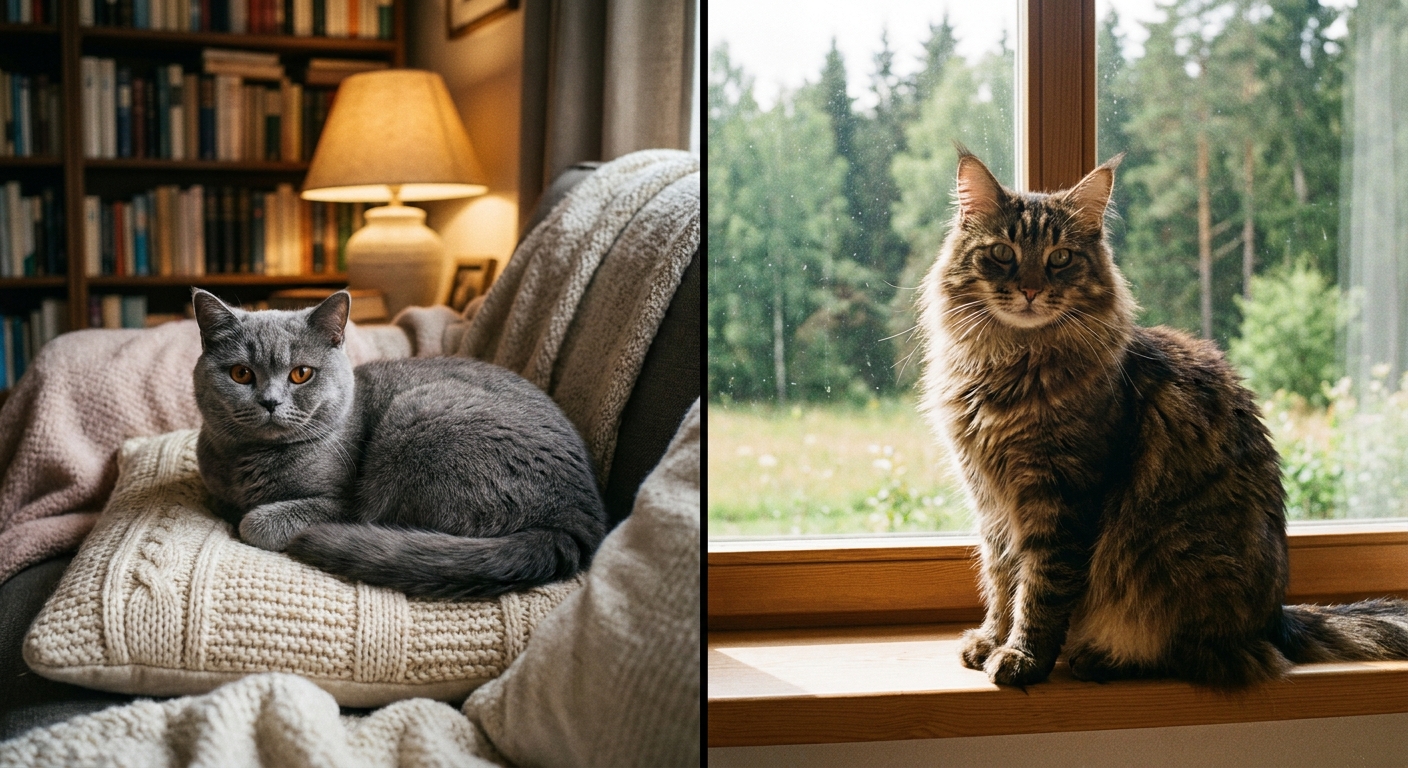 British Shorthair vs. Norvégien : Quel chat de race choisir pour votre famille à Saint-Malo ?